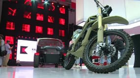 Voiture et moto électriques au Forum Armée-2018, près de Moscou en Russie, le 20 août 2018.