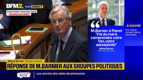 Michel Barnier à Mathilde Panot: "J'ai du mal à comprendre votre ton et votre agressivité (…) Plus vous serez agressive, plus je serai respectueux"