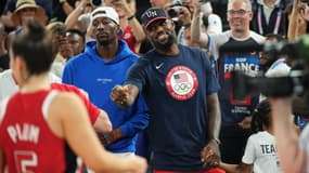 LeBron James à la finale du tournoi olympique de basket féminin entre la France et les USA, le 11/08/2024
