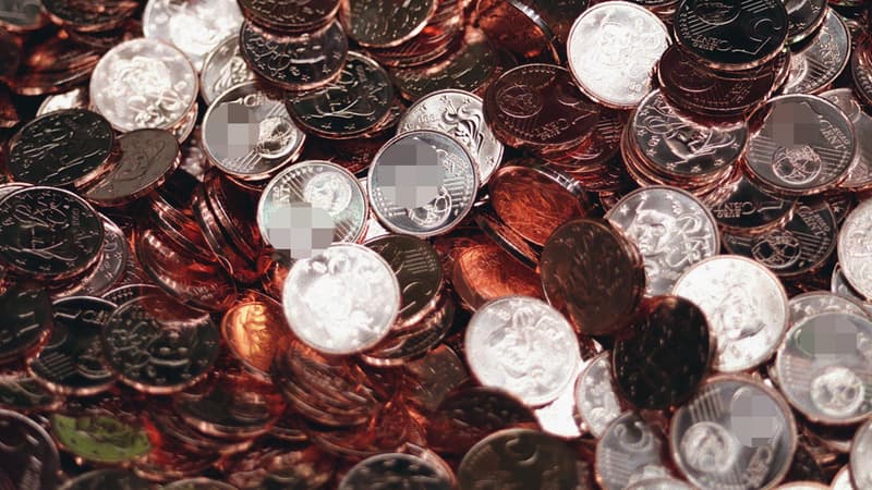 Les braqueurs se sont emparés de pièces de 1 et 2 centimes (photo d'illustration).