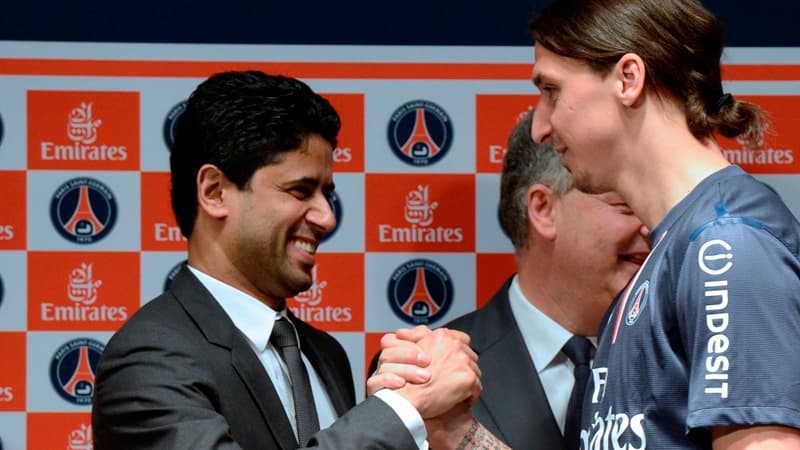 Nasser al-Khelaïfi et Zlatan Ibrahimovic