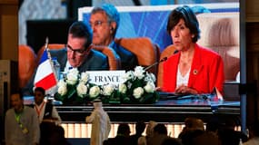 Catherine Colonna au "Sommet pour la paix" au Proche-Orient, organisé au Caire, en Égypte, le 21 octobre 2023
