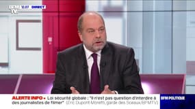 Loi "sécurité globale": pour Éric Dupond-Moretti, "il n'est pas question d'interdire à des journalistes de filmer"