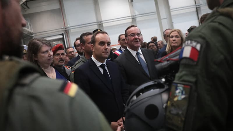 Le ministre des Armées, Sébastien Lecornu, et son homologue allemand Boris Pistorius, se sont rencontrés sur la base aérienne d'Evreux le 21 septembre.