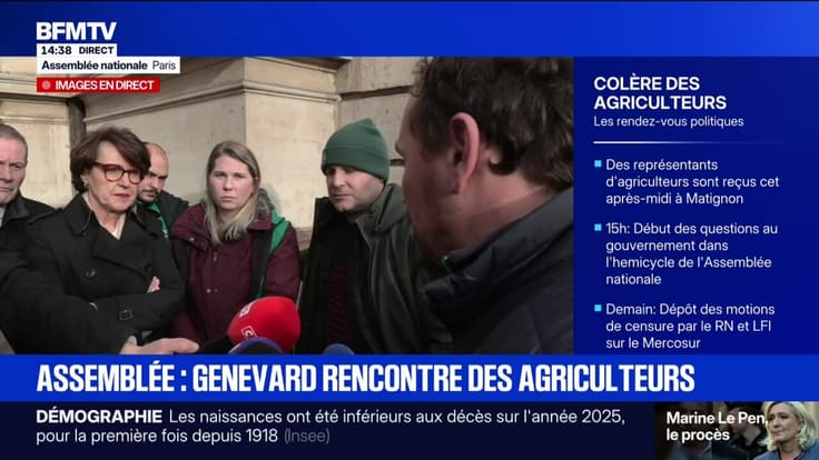 Colère agricole: "Moi je me suis installée il y a sept ans, je ne me verse encore aucune rémunération", déclare cette agricultrice à la ministre, Annie Genevard