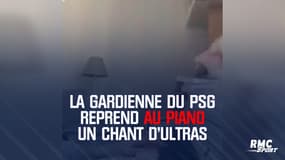 La gardienne du PSG reprend au piano un chant d'ultras