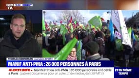 Manifestation anti-PMA à Paris: selon le cabinet Occurrence, 26.000 personnes ont défilé