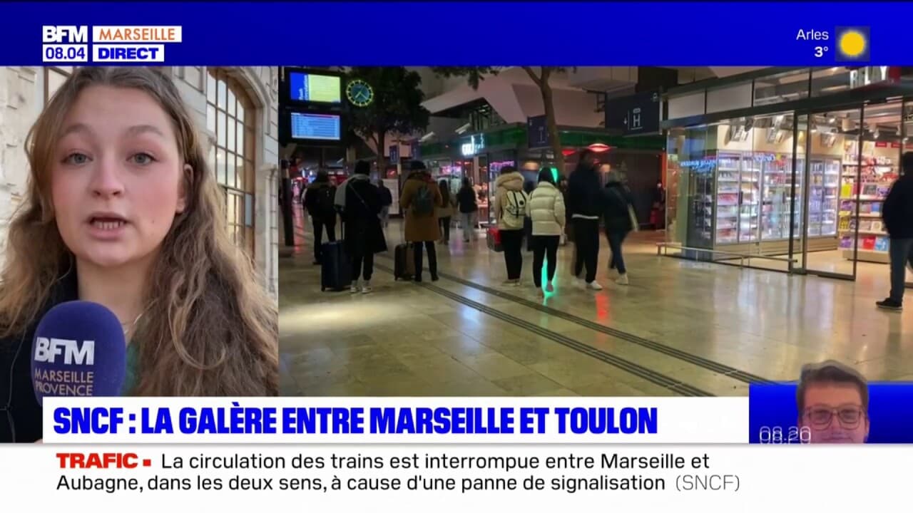 La circulation des trains interrompue entre Marseille et Toulon