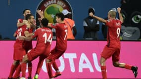 La joie des Tunisiens après le but de Naim Sliti