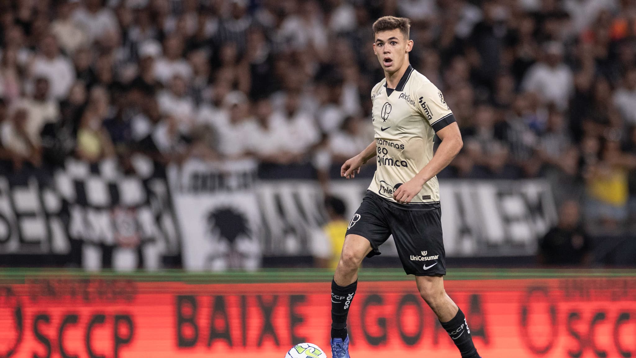 Gabriel Moscardo lors du match Corinthians-Internacional (1-2, championnat brésilien), le 2 décembre 2023