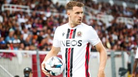Aaron Ramsey avec Nice, le 21 août 2022