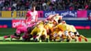 Une mêlée lors de Stade Français-Clermont, le 11 octobre 2025.