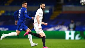 Benzema et Silva lors de Chelsea-Real