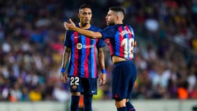 Jordi Alba et Raphinha avec le Barça, le 13 août 2022.