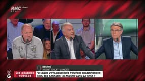 Un agent SNCF tente de défendre face aux GG la politique du "chaque voyageur doit pouvoir transporter seul ses bagages"