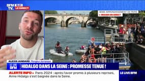 Alexis Jandard, plongeur olympique: "C'est un grand moment(...)c'était l'excitation et l'attente de tous les athlètes qui iront nager dans la Seine" lors de J.O