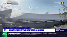 Seine-Saint-Denis: inauguration de la passerelle de l'A1 