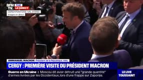 Emmanuel Macron à Cergy: "Je continuerai à être engagé auprès des quartiers les plus en difficulté"