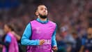 Amine Gouiri fait une moue dubitative pendant un échauffement avec l'OM, le 30 septembre 2025