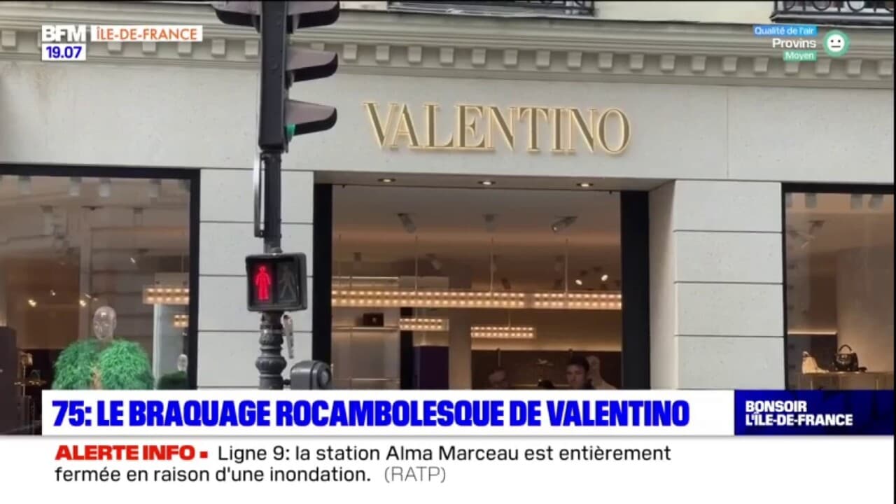 Paris: le braquage de la boutique Valentino a les riverains