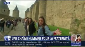 Regardez, des milliers de personnes forment une chaîne humaine pour la fraternité à Carcassonne  
