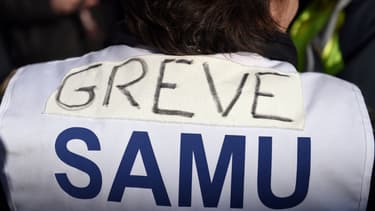 Une gréviste du Samu (illustration)
