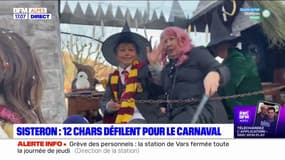 Sisteron: douze chars défilent pour le carnaval