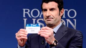 Luis Figo au tirage au sort de la Ligue des champions