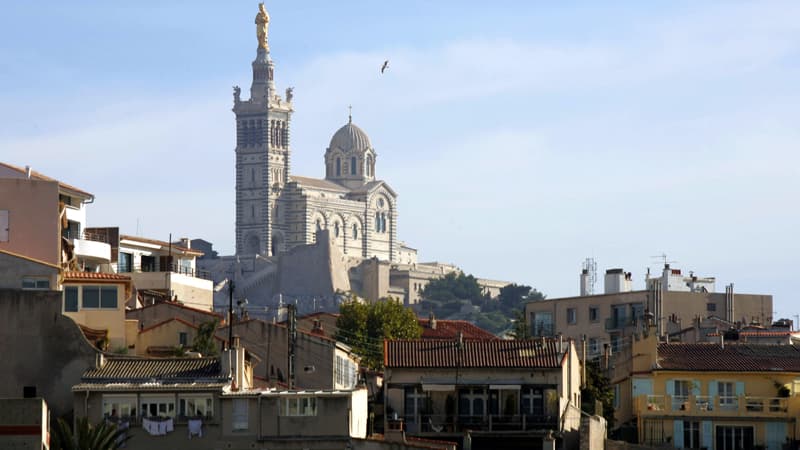 Notre-Dame de la Garde, à Marseille (Bouches-du-Rhône)