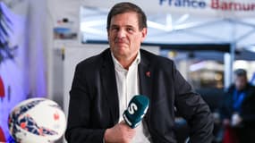 Florian Grill, le président de la FFR, lors d'une intervention au salon des maires, novembre 2024