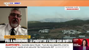 Feu à Narbonne: la réouverture en "sécurité" de l'autoroute A9 est l'un des "objectifs de la matinée", indique le préfet de l'Aude