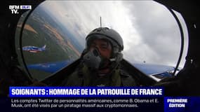 Hommage aux soignants: les caméras de BFMTV ont embarqué avec la patrouille de France