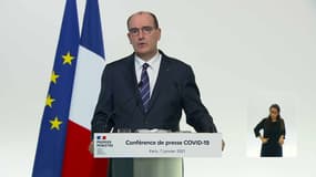 Jean Castex lors de sa conférence de presse ce jeudi soir.