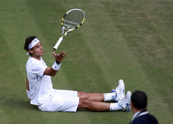 Rafael Nadal, ici à Wimbledon, en 2011, a toujours été respectueux de son matériel et fidèle à son Aero d'origine