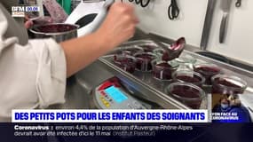 Des petits pots pour les enfants des soignants