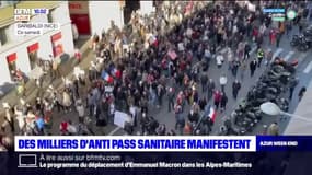 Nice: entre 2500 et 4000 personnes ont manifesté samedi contre le pass vaccinal
