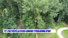 Ariane a testé la plus longue tyrolienne d'IDF