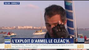 Vendée Globe: l'émotion et les larmes d'Armel Le Cléac’h à son arrivée