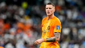 Wout Weghorst face à l'Argentine en Coupe du monde.