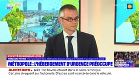 Renaud Payre, vice-président de la métropole de Lyon, explique "chercher des solutions" pour l'hébergement d'urgence