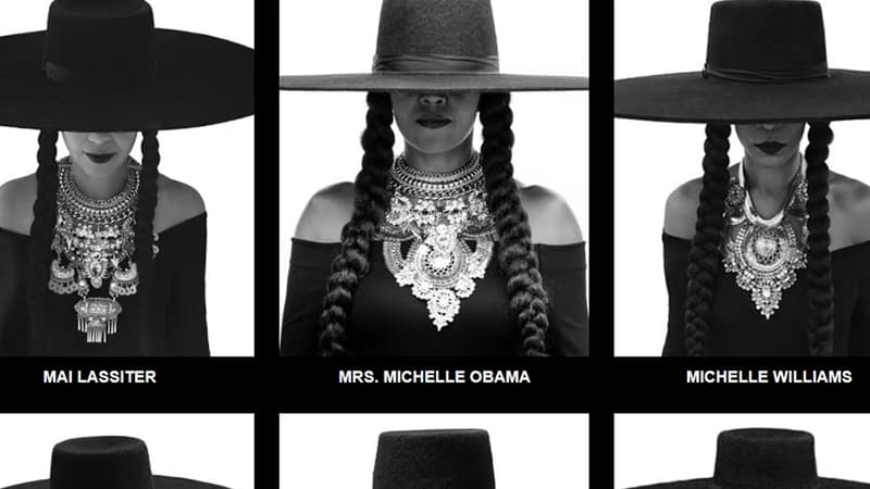 Michelle Obama sous le chapeau de Beyoncé.