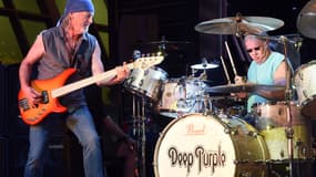 Roger Glover et Ian Paice, de Deep Purple, en concert à Las Vegas en août 2014