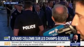 Collomb sur les Champs-Élysées pour un hommage au policier tué lors de l'attentat