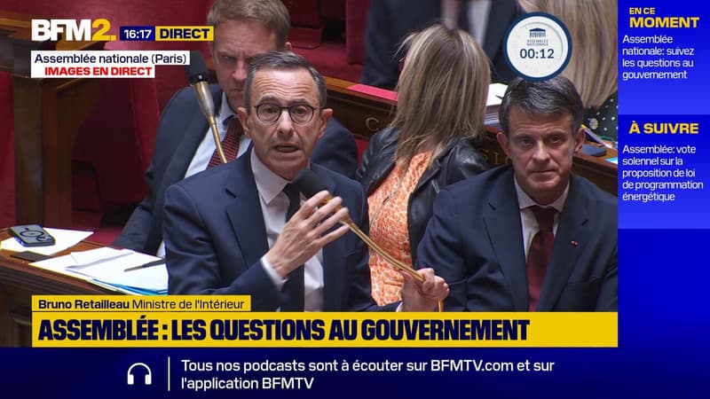 Le ministre de l'Intérieur Bruno Retailleau dit devenir 