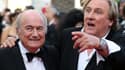 Sepp Blatter et Gérard Depardieu au Festival de Cannes en 2014
