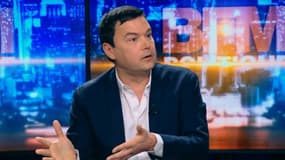 Thomas Piketty sur le plateau de BFMTV le 19 février 2017.