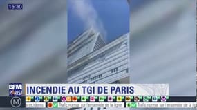 Un feu de brindilles s'est déclenché sur l'une des terrasses du nouveau palais de justice de Paris le 28 juin