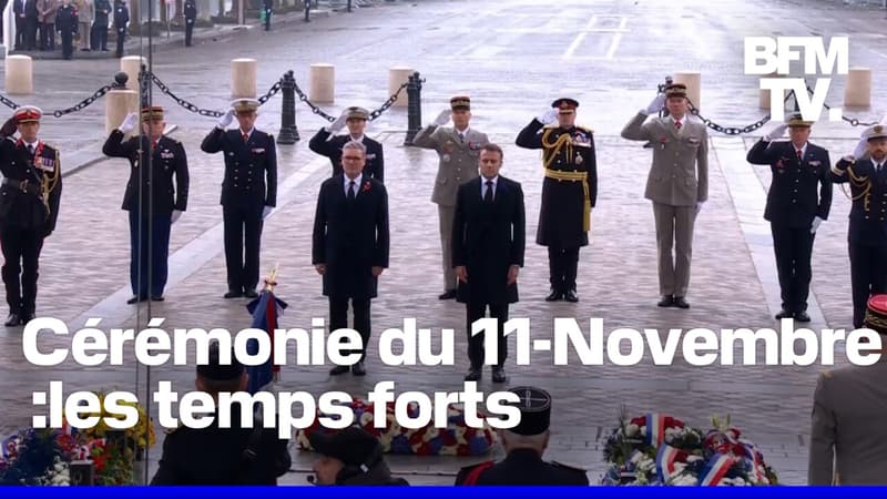 Tombe du Soldat inconnu, minute de silence, hymne...Les temps forts de la cérémonie du 11-Novembre en présence d'Emmanuel Macron et de Keir Starmer