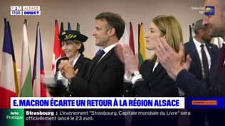 En visite à Strasbourg, Emmanuel Macron a écarté la possibilité d'un retour à la région Alsace