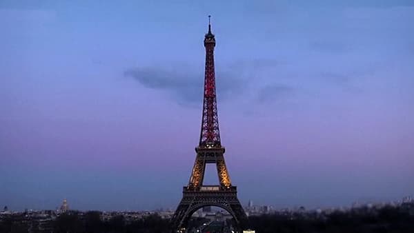 La Tour Eiffel, le 22 mars. La Tour Eiffel, le 22 mars.